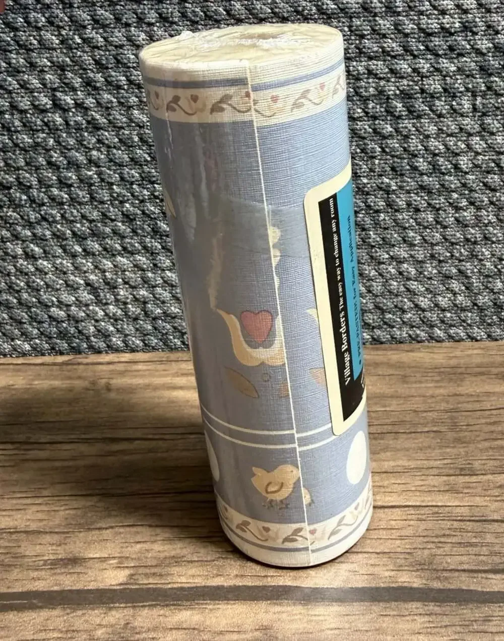 Country Blue Chicken Wallpaper Border Farmhouse Cottage Decor 5yds NEW Old Stock